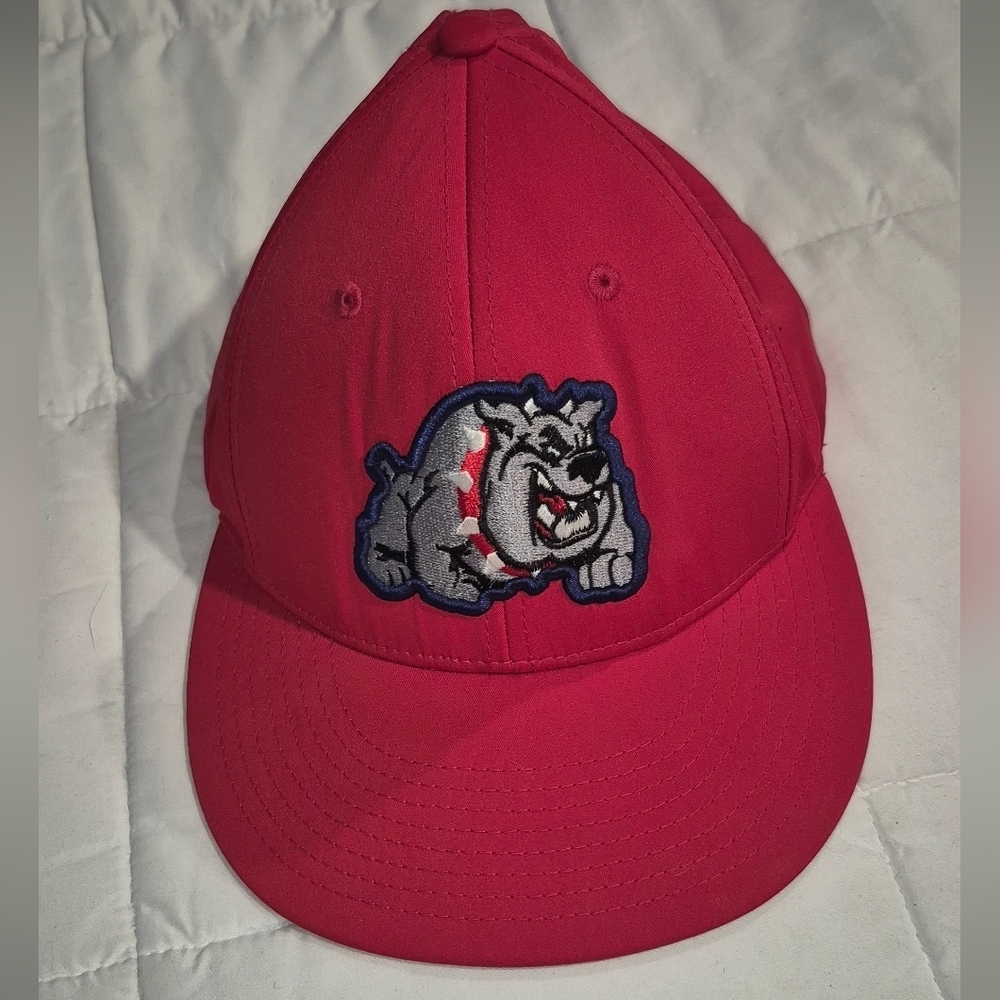 Men's Red Bulldog Embroidered Cap